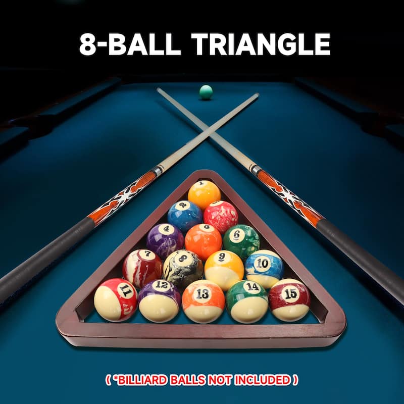 GSE™ Heavy-Duty Mahogany Solid Wood Billiard 8-Ball Triangle/9-Ball Diamond Pool Ball Racks for 2-1/4" Pool Balls
