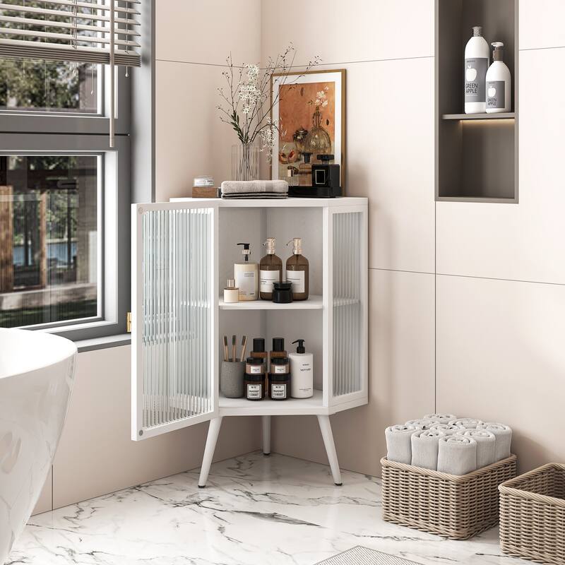 Triangular corner design bathroom cabinet