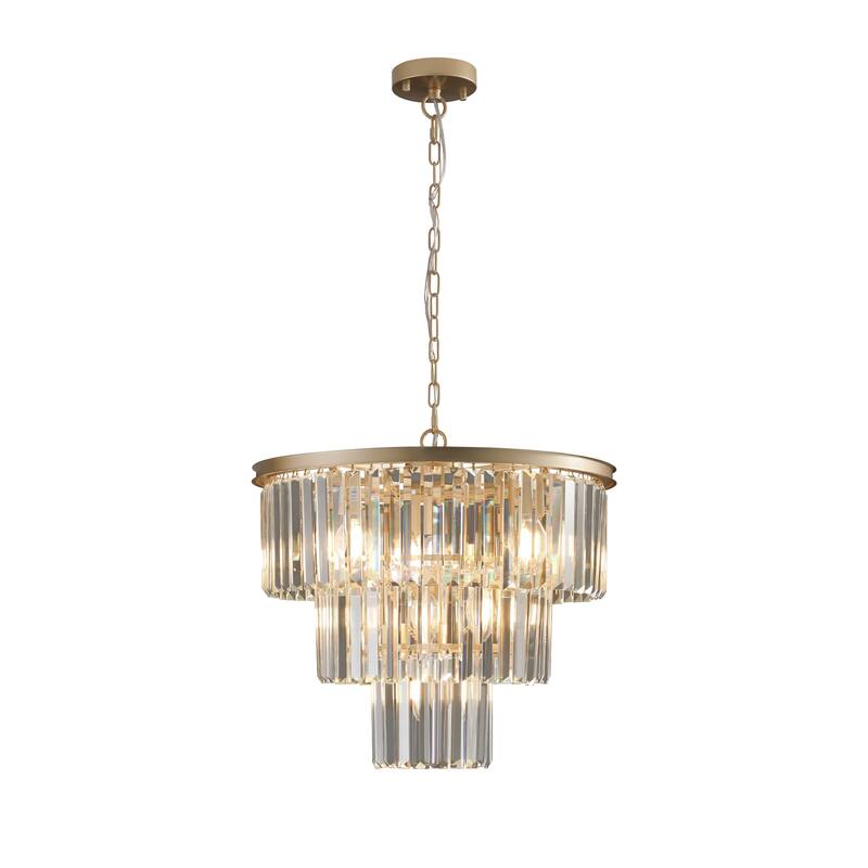 Stylish Geometric Hanging Light Ceiling Lighting for Foyer, Stairway Hanging Pendant Light Fixtures Crystal Chandelier