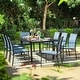 preview thumbnail 27 of 49, MAISON ARTS 7/9-Piece Patio Dining Set with Metal Rectangle Expandable Table and 6/8 Textilene Dining Chairs