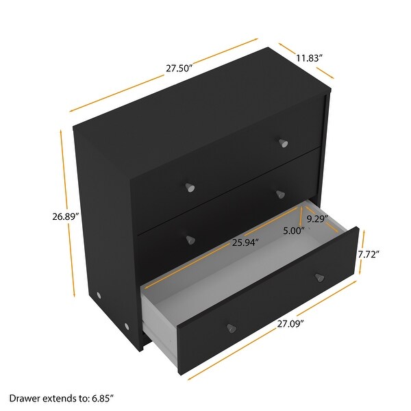 Porch & Den Zoe 3-drawer Engineered Wood Chest - On Sale