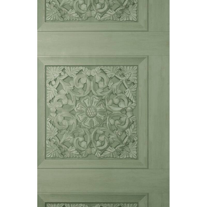 Fine Decor Albie Moss Carved Panel Wallpaper