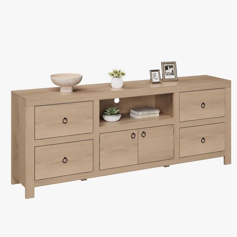 Farmhouse TV Stand for 80 Inch TVs 70" Entertainment Center Television Consoles Stands