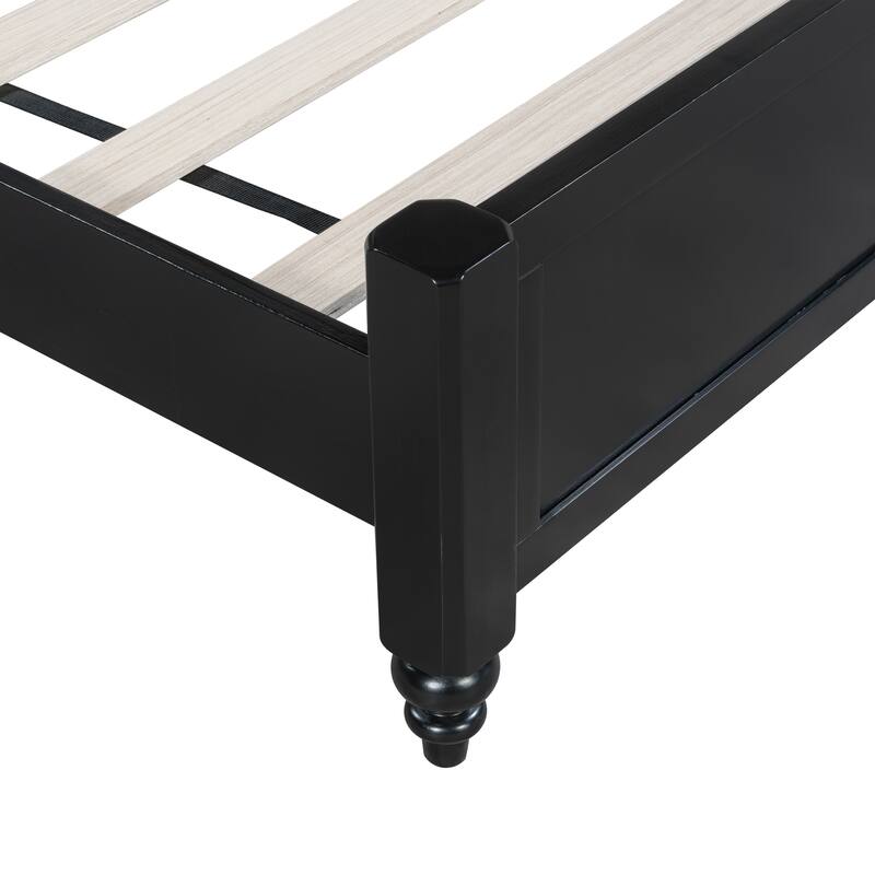 Christopher Knight Home - Alderwick Modern Upholstered Headboard Wood Low-Profile Platform Bed with Slatted Support