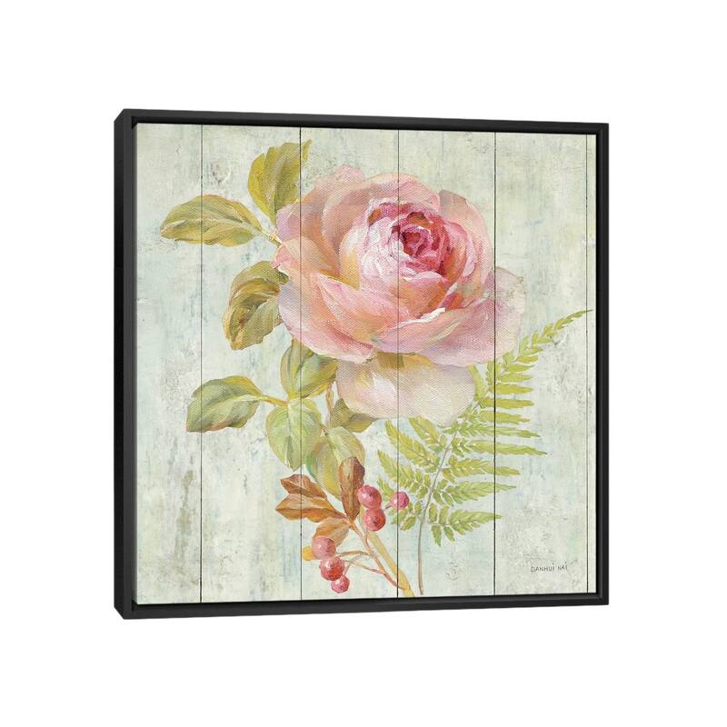 iCanvas "Natural Flora I" by Danhui Nai Framed - Black - 26x26