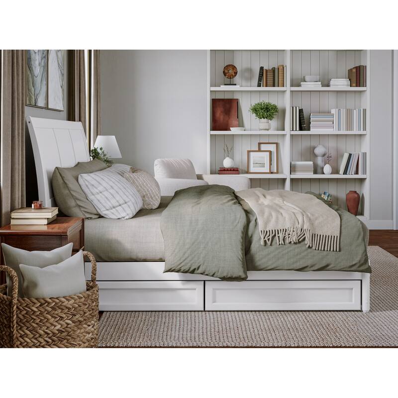 Andorra Platform Bed with Panel Footboard and Storage Drawers