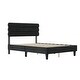 preview thumbnail 17 of 27, Queen Size Platform Bed Frame with Headboard & Wooden Slats Support for Kids Teens Adults No Box Spring, Easy Assembly