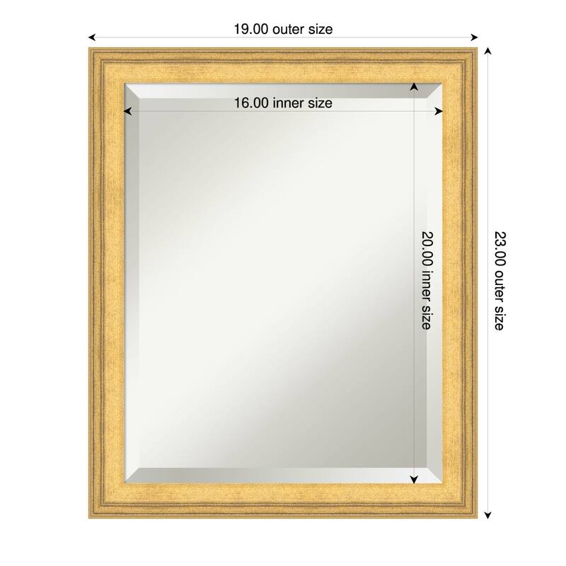 Owen Gold Beveled Wood Framed Wall Mirror - Owen Gold - 19 x 23 in