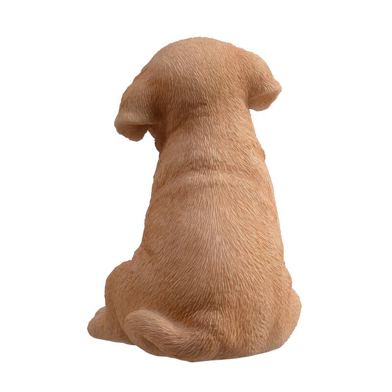 Yawning Labrador Outdoor Garden Statue - 6.25"