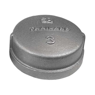Manufacturer Varies Round Cap, Malleable Iron, 3 in, FNPT 2WU80 - 1 Each