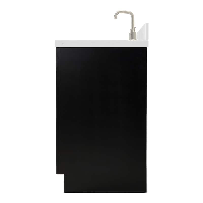 Ariel P36LCQRVO Milan 36" Free Standing Single Basin Vanity Set with