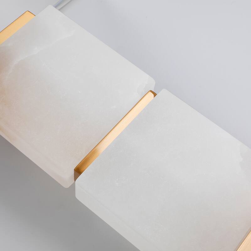 Alabaster White Marble Table Lamp, Traditional Luxury Gold Light