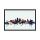 preview thumbnail 4 of 13, iCanvas "Kansas City, Missouri, USA On Blue" by Michael Tompsett Framed Ebony - 18x26