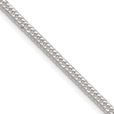 Curata 925 Sterling Silver 3.0mm Double Beveled Curb Chain Necklace