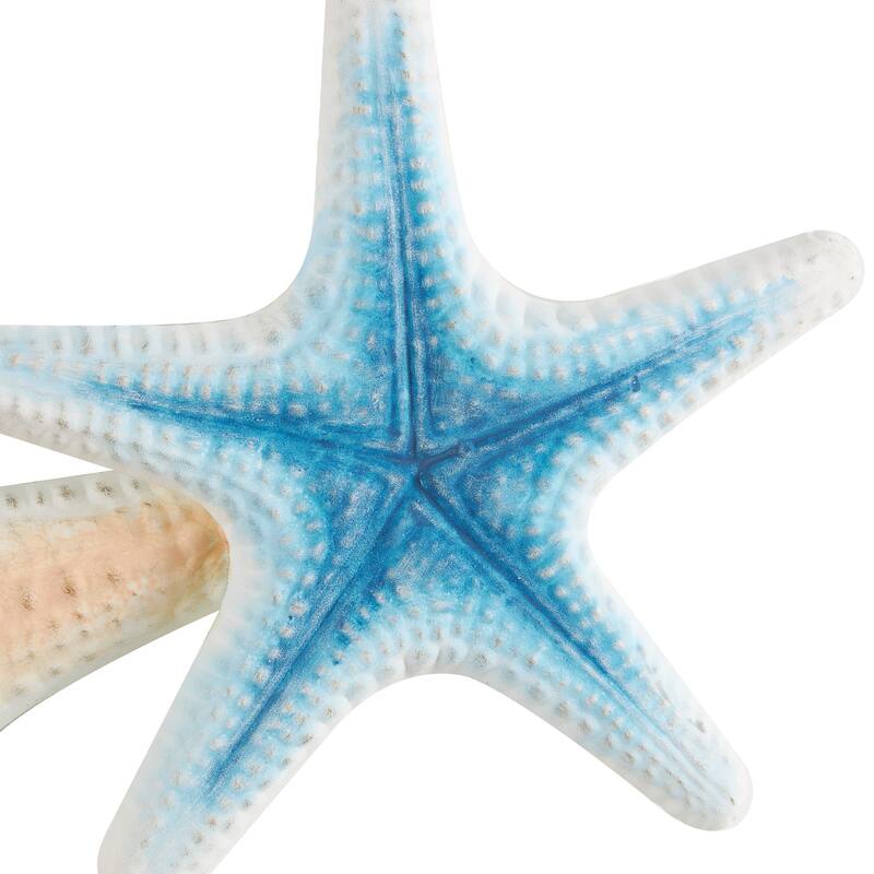 Metal Starfish Layered Wall Decor with Blue and Red Accents - Brown - Roche River Decor