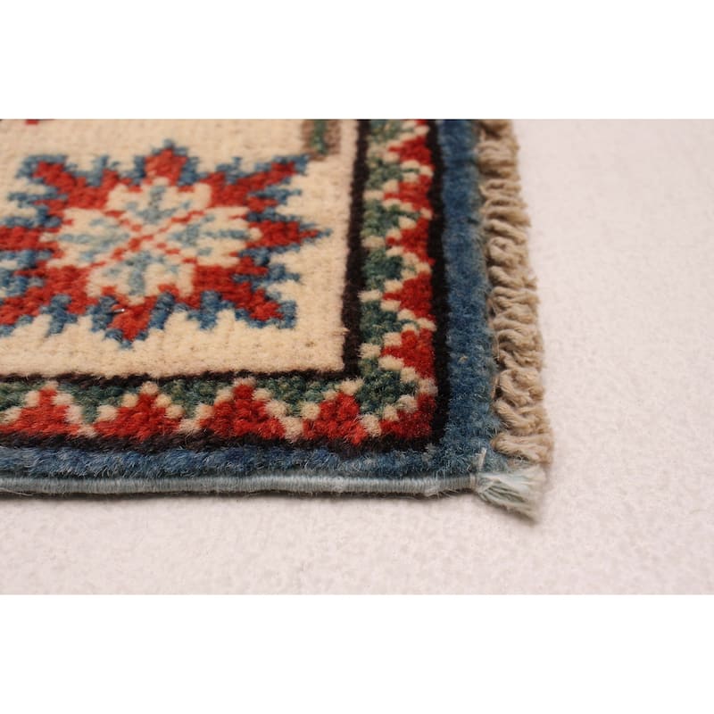 ECARPETGALLERY Hand-knotted Uzbek Ghazni Blue Wool Rug - 2'8 x 9'8