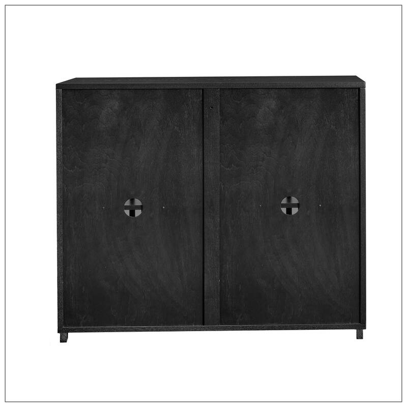 Mid Century Modern Fluted Hollowed Out Sideboard Cabinet