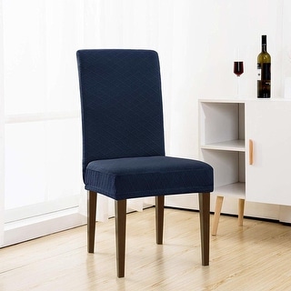 Enova Home Rhombus Jacquard Stretchy Universal Dining Chair Slipcovers - N/A