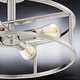 preview thumbnail 8 of 6, Luxury Scandinavian Ceiling Light, 10.5"H x 18"W, with Modern Style, Brushed Nickel, by Urban Ambiance