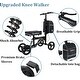 preview thumbnail 3 of 5, Black Economy Foldable Knee Scooter, for Foot Injuries Adult Best Crutches Alternative