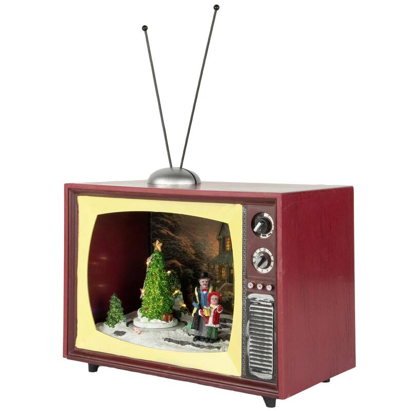 9.25" LED Lighted Animated and Musical TV Scene Christmas Display