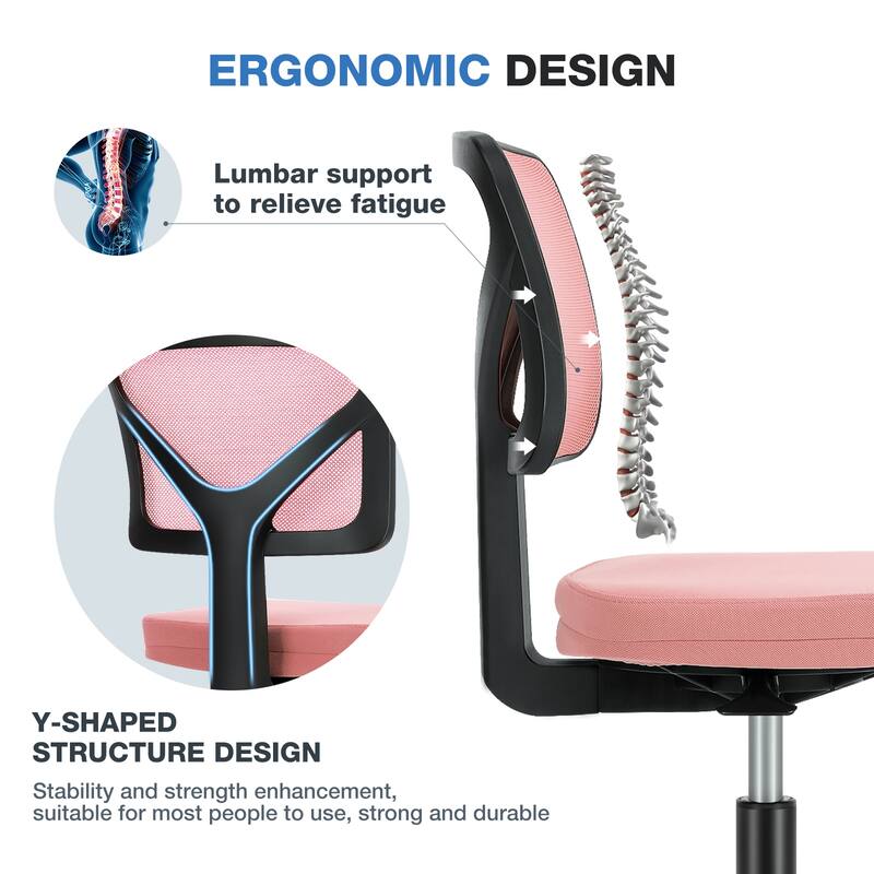 Compact Low Back Swivel Task Chair with Adjustable Height & Wheels