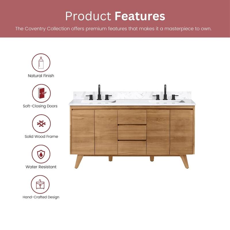 Avanity COVENTRY-VS73-E Coventry 72" Free Standing Double Basin Vanity