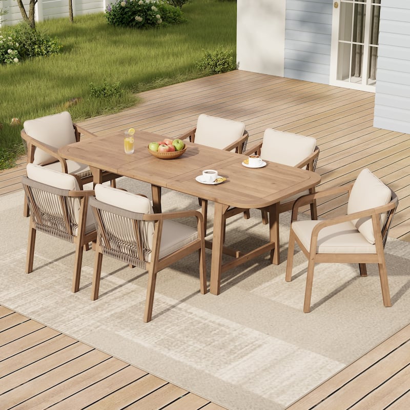 Christopher Knight Home - Lucinda Acacia Wood Outdoor Dining Set