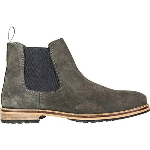 Shop Crevo Men S Rory Chelsea Boot Grey Suede Overstock 29848792