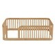 preview thumbnail 15 of 34, Wooden Floor Bed Frame Toddler Bed with Fence Guardrails, Twin/Full Size Montessori Bed Floor Platform Bed for Kids