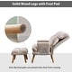 preview thumbnail 31 of 29, Soft Fabric Casual Living Room Armchair With Adjustable Backrest And Legs Stool