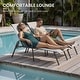 preview thumbnail 7 of 62, Set of 4 Lounge Chairs Outdoor Chaise Lounge with Arms and Adjustable Back