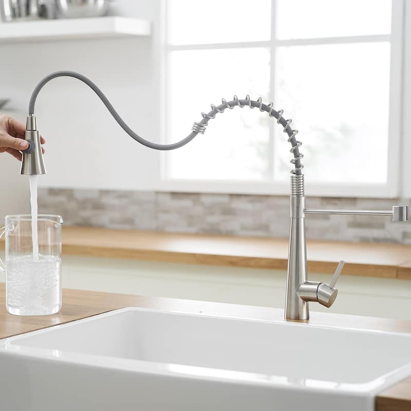 Single Handle Single Handle Kitchen Sink Tap - Brushed Nickel