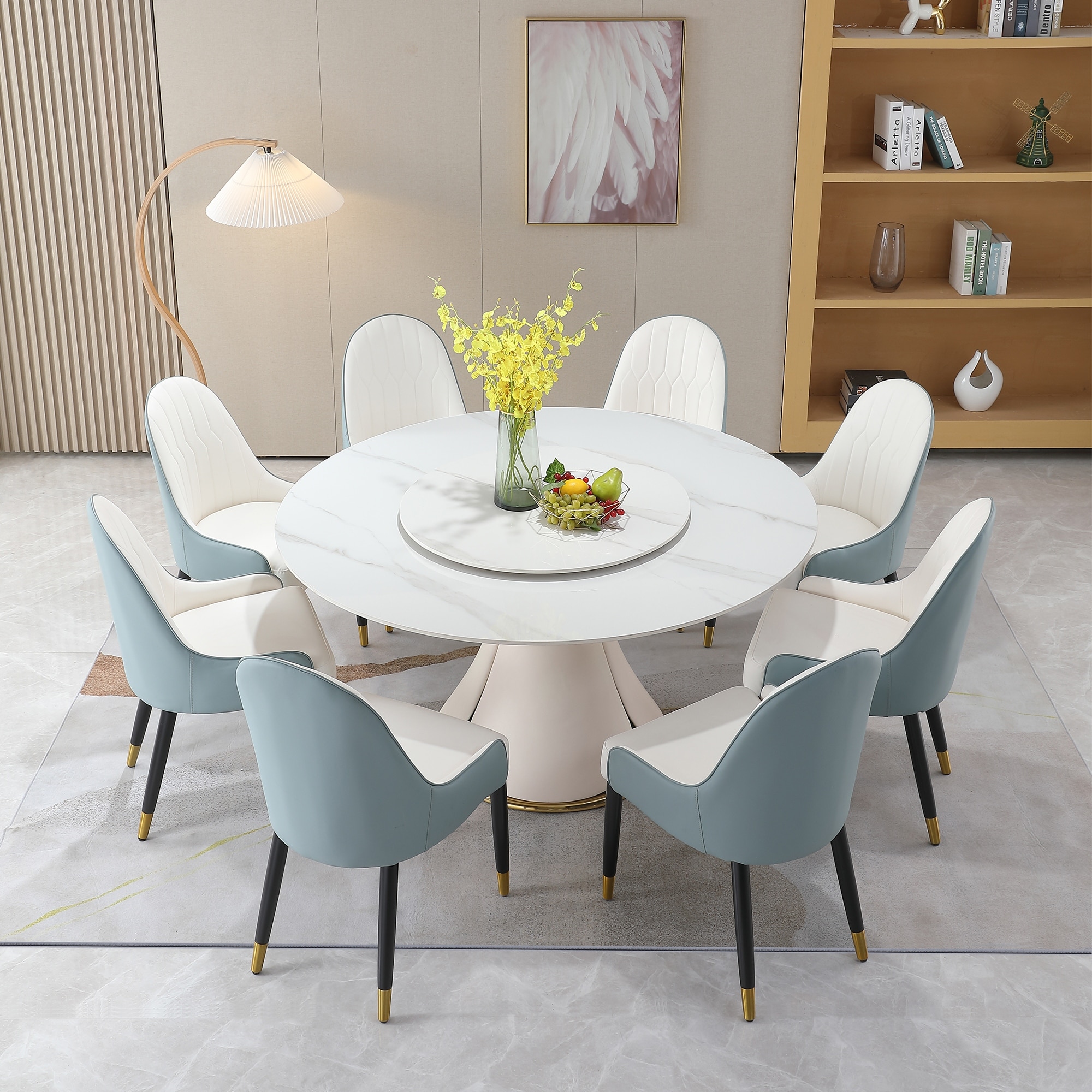 9 piece round dining set top