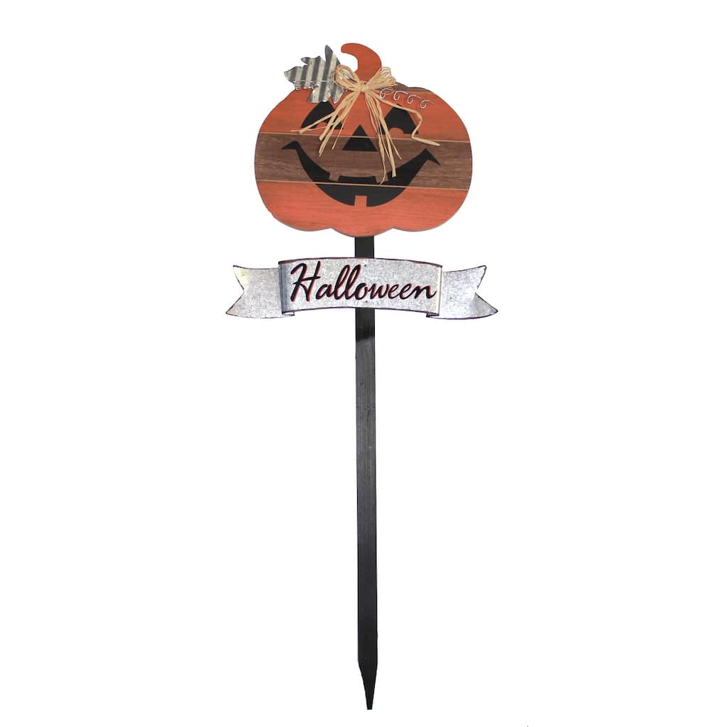 35" Wood Pumpkin Stake