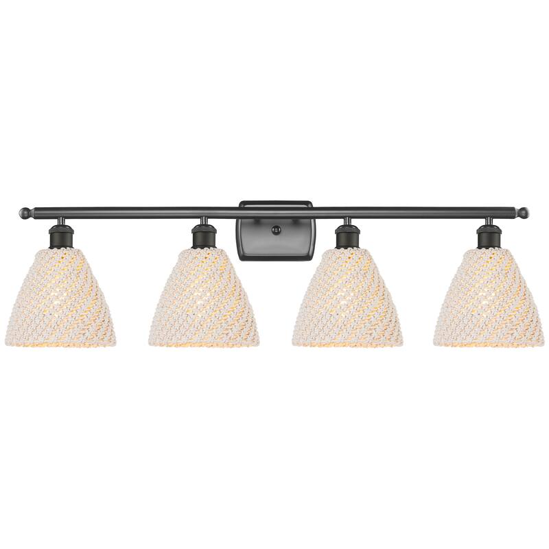 Innovations Lighting Endless Possibilities Ballston - Bristol Natural - 4 Light 38" Bath Vanity Light - Oil Rubbed Bronze