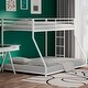 preview thumbnail 2 of 7, Twin over Full Square Metal Bunk Bed With Exchangeable Ladder