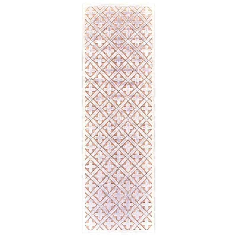 Grayton Machine Made Contemporary Area Rug - 2'-6" x 8' - Blush Pink/Snow White