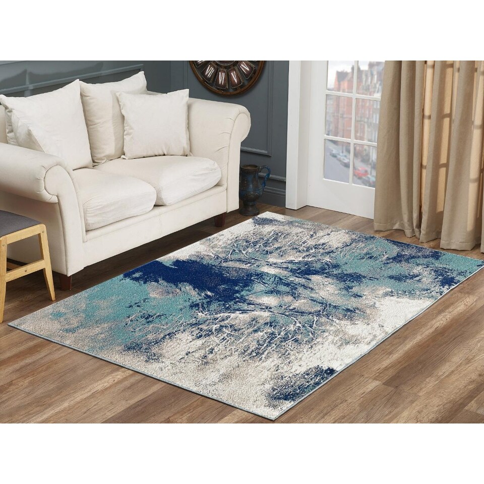 Luxe Weaversluxe Weavers Abstract Area Rug 8x10 Blue Dailymail