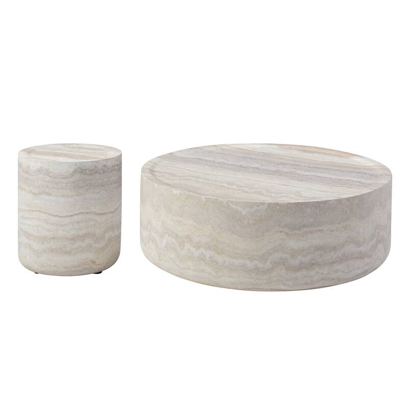 GDF Studio - Barrington Modern Faux Marble Coffee Table