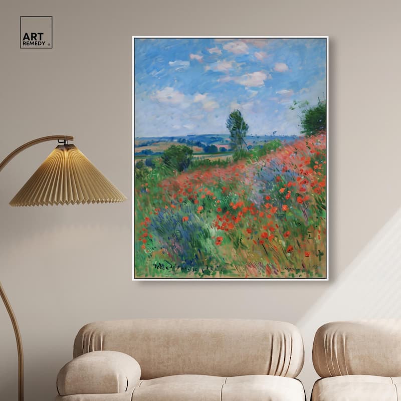 Blanket of Poppies II Canvas by Art Remedy
