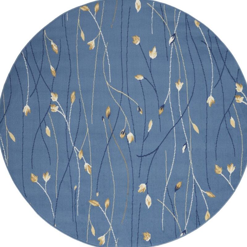 Loheb Power Loomed Geometric Floral Area Rug By HomeRoots - 63' X '63' X '0.5