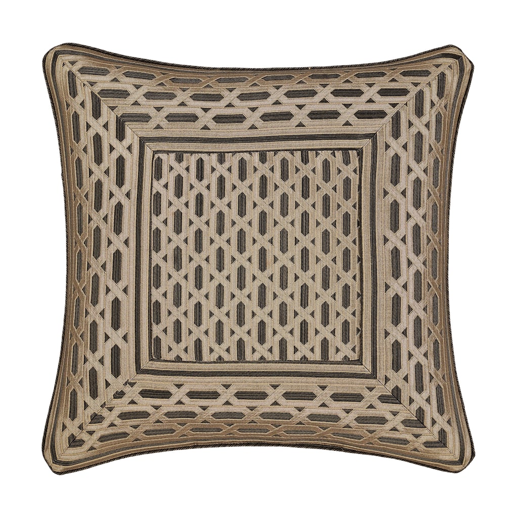 J. Queen New York Metropolitan Bronze 20" Square Decorative Throw Pillow