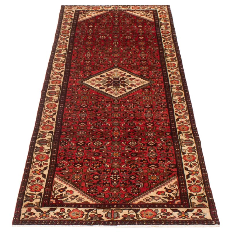 ECARPETGALLERY Hand-knotted Andelz Red Wool Rug - 3'9 x 10'1