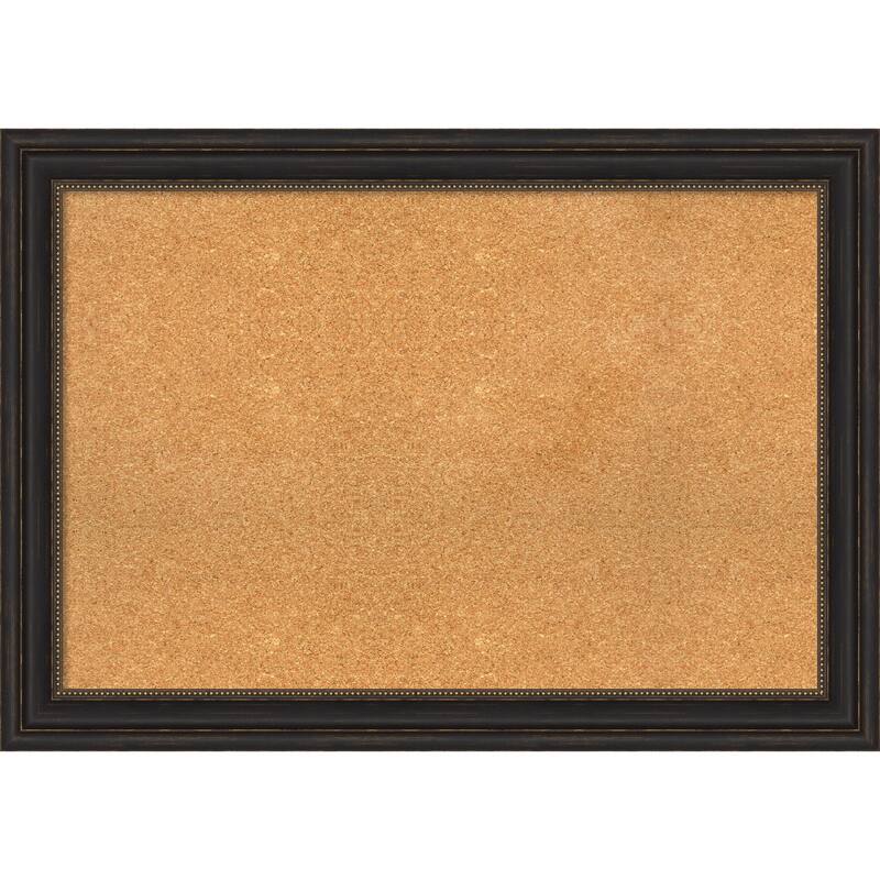 Accent Bronze Framed Cork Bulletin Memo Board - 41-Inch x 29-Inch