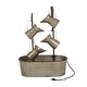preview thumbnail 14 of 19, Glitzhome 33"H Farmhouse Metal Four-Pitchers Cascading Fountain
