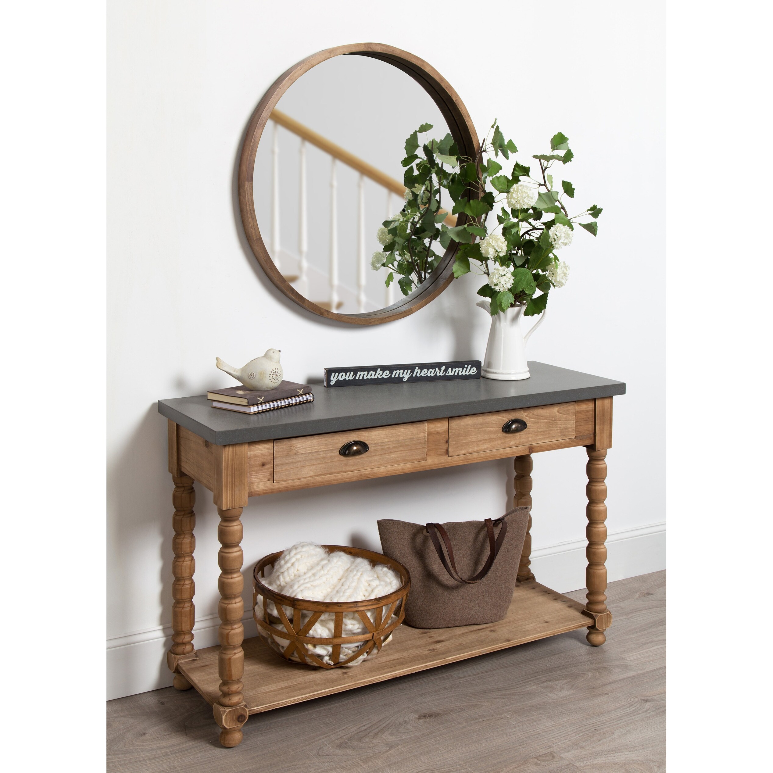 Concrete console 2025 table with drawers