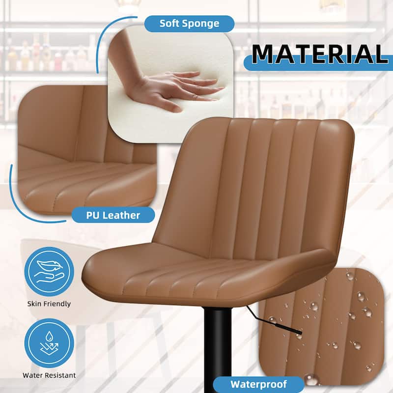 Bar Stool Set with 360° Swivel, Modern Kitchen & Home Bar Seating