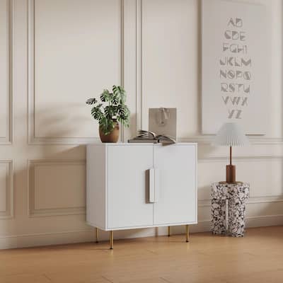 Modern Sideboard Buffet Cabinet with 2-Door Storage and Handle