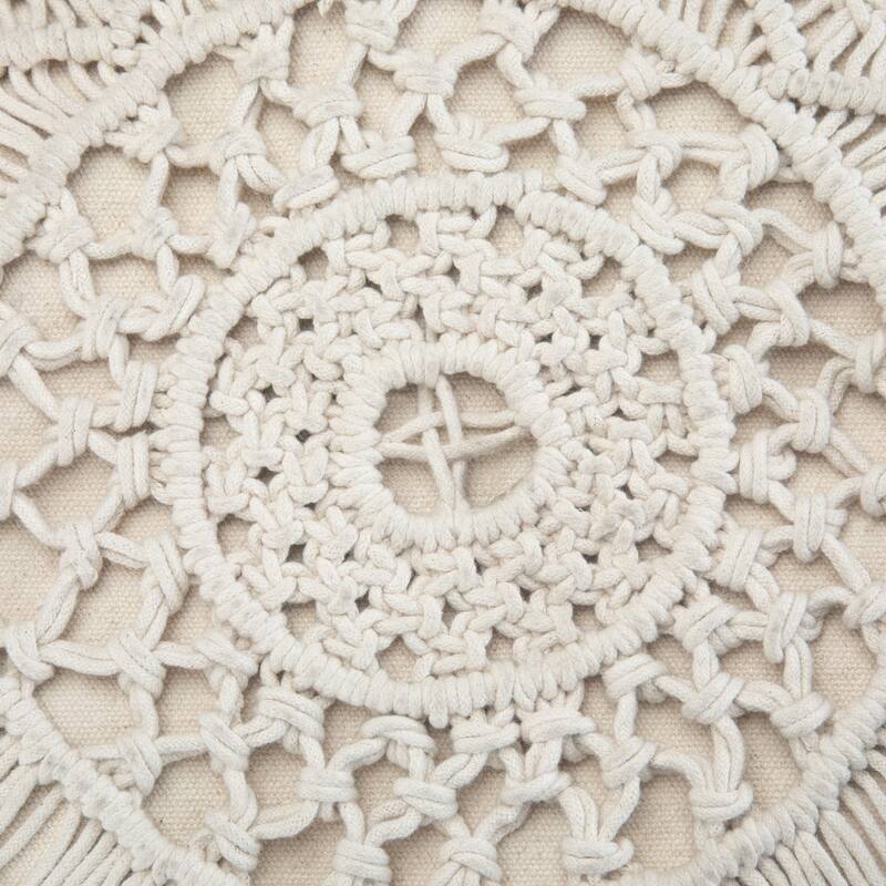 WYNDENHALL Emile Round Macrame Pouf